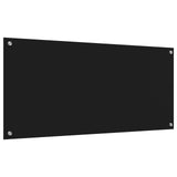 Kök Backsplash Svart 110x50x0,6 cm Härdat Glas