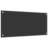 Kök Backsplash Mörkgrå 90x40x0,6 cm Härdat Glas