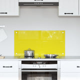 Kök Backsplash Gul 80x40x0,6 cm Härdat Glas