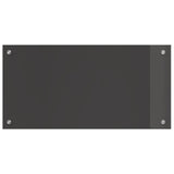 Kök Backsplash Mörk Grå 80x40x0,6 cm Härdat Glas