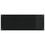 Kök Backsplash Svart 110x40x0,6 cm Härdat Glas