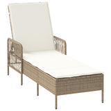 Solstol Beige och gräddvit PE Rottning 157 x 55 x 92 cm