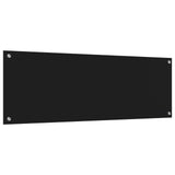 Kök Backsplash Svart 120x40x0,6 cm Härdat Glas