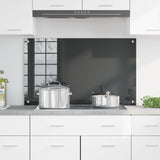 Kök Backsplash Mörkgrå 100x60x0,6 cm Härdat Glas
