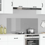 Kök Backsplash Ljusgrå 120x50x0,6 cm Härdat Glas