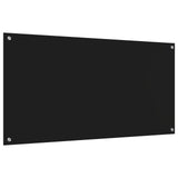 Köksskydd Svart 120x60x0,6 cm Tempererat Glas