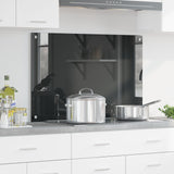 Kök Backsplash Mörkgrå 90x60x0,6 cm Härdat Glas