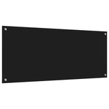 Köksskydd Svart 120x50x0,6 cm Tempererat Glas