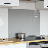 Kök Backsplash Ljusgrå 80x60x0,6 cm Härdat Glas