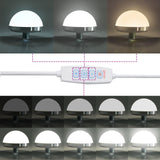 3-delat Sminkbordsset med LED - Betonggrått Konstruerat Trä