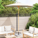 Uteplatsparaply Gräddvit 240x260 cm i bambu