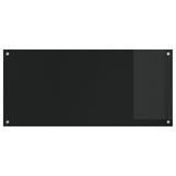 Kök Backsplash Svart 110x50x0,6 cm Härdat Glas