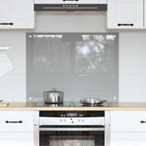 Kök Backsplash Ljusgrå 80x60x0,6 cm Härdat Glas
