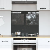 Kök Backsplash Mörkgrå 70x60x0,6 cm Härdat Glas