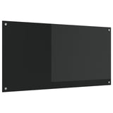 Köksskydd Svart 120x60x0,6 cm Tempererat Glas