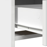 2-delat Sminkbord Set med LED Vitt Konstruerat Trä