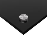 Kök Backsplash Svart 110x50x0,6 cm Härdat Glas