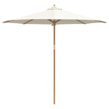 Uteplatsparaply Krämvit 270x260 cm i bambu
