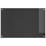 Kök Backsplash Mörkgrå 90x60x0,6 cm Härdat Glas