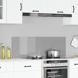 Kök Backsplash Ljusgrå 120x40x0,6 cm Härdat Glas