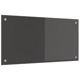 Kök Backsplash Mörk Grå 80x40x0,6 cm Härdat Glas