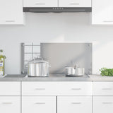 Kök Backsplash Ljusgrå 90x40x0,6 cm Härdat Glas