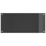 Kök Backsplash Mörkgrå 90x40x0,6 cm Härdat Glas