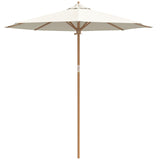 Uteplatsparaply Gräddvit 240x260 cm i bambu