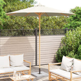 Uteplatsparaply Krämvit 270x260 cm i bambu