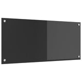 Kök Backsplash Mörkgrå 90x40x0,6 cm Härdat Glas