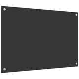 Kök Backsplash Mörkgrå 90x60x0,6 cm Härdat Glas
