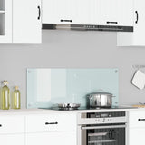 Kök Backsplash Vit 110x40x0,6 cm Härdat Glas