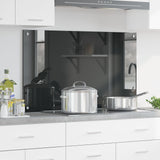 Kök Backsplash Mörkgrå 100x60x0,6 cm Härdat Glas