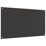 Köksskydd Mörkgrå 110x60x0,6 cm Härdat Glas