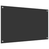 Kök Backsplash Mörkgrå 100x60x0,6 cm Härdat Glas