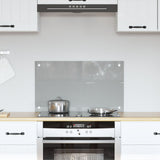 Kök Backsplash Ljusgrå 70x40x0,6 cm Härdat Glas