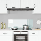 Kök Backsplash Vit 110x40x0,6 cm Härdat Glas