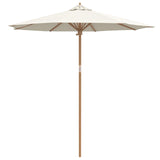 Uteplatsparaply Gräddvit 240x260 cm i bambu