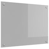 Kök Backsplash Ljusgrå 80x60x0,6 cm Härdat Glas