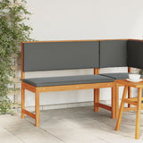 Trädgårdsbänk med kuddar 100x50x91 cm Massivt akaciaträ