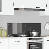Kök Backsplash Mörkgrå 120x40x0,6 cm Härdat Glas