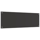 Kök Backsplash Mörkgrå 120x40x0,6 cm Härdat Glas