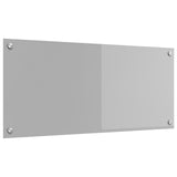 Kök Backsplash Ljusgrå 90x40x0,6 cm Härdat Glas