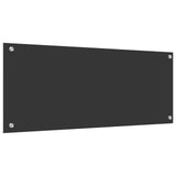 Köksskydd Mörkgrå 100x40x0,6 cm Härdat Glas