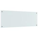 Kök Backsplash Vit 110x40x0,6 cm Härdat Glas