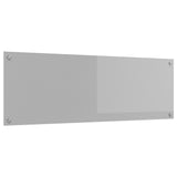 Kök Backsplash Ljusgrå 120x40x0,6 cm Härdat Glas