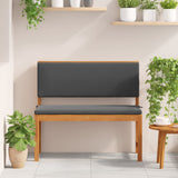 Trädgårdsbänk med kuddar 100x50x91 cm Massivt akaciaträ