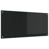 Kök Backsplash Svart 110x50x0,6 cm Härdat Glas