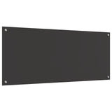 Köksskydd Mörkgrå 120x50x0,6 cm Härdat Glas