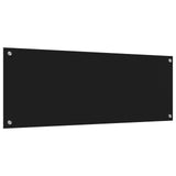 Kök Backsplash Svart 110x40x0,6 cm Härdat Glas